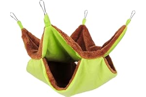 GENERICO Amaca per Cincillà a Doppio Strato - Biancheria da Letto per Animali Domestici, Cuccia Portatile per Gabbia | Tenda Appesa per Piccoli Animali, Peta
