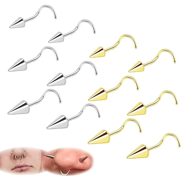 MILACOLATO 13Pezzi Piercing Orecchio Helix Donna Oro Argento Orecchini