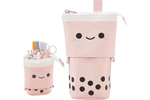 HIQE-FL Federmäppchen Reißverschluss,Federmäppchen Mädchen Teenager,Student Federmäppchen,Ständer Bleistifthalter,Teleskopisch Mäppchen (J)