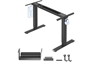 FLEXISPOT Bureau Assis Debout Électrique à 2 Moteurs Charge 100kg, Bureau Réglable en Hauteur en Acier avec Panneau Smart à Fonctions Mémoires, Système Anti-Collision, Noir