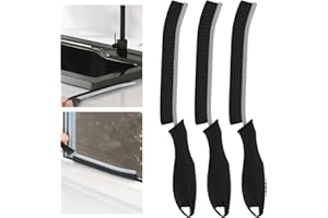 SXhyf Hard Bristle Crevice Cleaning Brush - Multifunctional Gap Cleaning Brush, Bathroom Cleaning Tools, Grout Brush, Crevice Cleaning Supplies for Household Use, Kitchen, Window, Vehicle (3, Black)