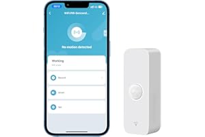Comboss Sensor de Movimiento WiFi, Sensor de Movimiento Inteligente, Sensor de Presencia, Funciona con Alexa App, Dispositivos Echo (1 Pack)