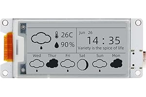 QIQIAZI Módulo de Pantalla Lora de 2,13 Pulgadas, módulo de Pantalla E-Ink, ESP-S3 USB C con SX-1262 Lora Support WiFi BLE Meshtastick para Arduino (con Carcasa de acrílico + Antena)