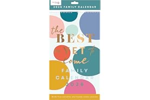 PRECIOUS LONDON 2026 Family Organiser Calendar Large Spiral Planner Month to View 5 Columns for Organising Your Family - The Best (Design No. 1)