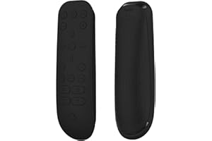 PlayVital Silikon Hülle für ps5 Media Remote Medienfernbedienung Cover Schutzhülle, Ergonomisches Design Ganzkörperschutzhülle für PlayStation 5 Fernbedienung-Schwarz