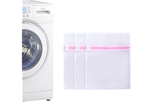 Lollanda Wäschenetz, Wäschesack 23cm x 30cm 3 Stücke, Wiederverwendbare Wäschenetze, Mesh Wäschesack mit Reißverschluss für Waschmaschine Trockner