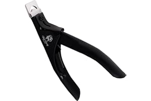 WISH BEAUTY,THE ROYAL ELEGANCE Nail Clippers Tip Cutters for Acrylic False Fake Gel Artificial Nails Rustproof Sharp Professional Manicure Pedicure Trimmer Nail Care Tools (Black)