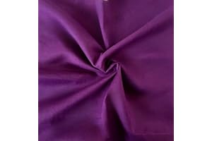 Novato Textiles Plain Polycotton Fabric Dress Craft Material 44" Wide Available in 11 Colours (Purple, 1 Meter)