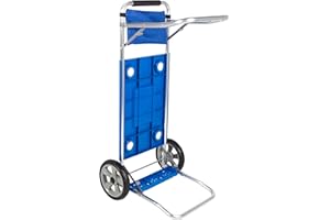 AKTIVE Składany wózek plażowy 2 w 1, wymiary 50,5 x 45,5 x 104,5 cm, maksymalna waga 30 kg, uniwersalny uchwyt na plażę, kemping, wydarzenia, łatwy do przechowywania i transpo (62283)