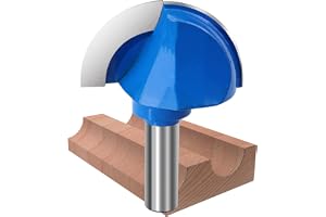 ROOCBIT Core Box Router Bit 1/2 tum skaft Rund Näs Cove Box Router Bit 1-1/2 tum Skärdiameter Träbearbetning Fräsverktyg