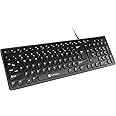 Portronics Ki-Pad 2 USB Wired Keyboard with 104 Keys, Dual Color Chicklet Keys, Rupee Symbol (₹) Key, Noiseless Typing, 1.5 m Long Cable, 10 Million Keystrokes Long Life for PC, Laptop & USB-Supported Devices (Black)