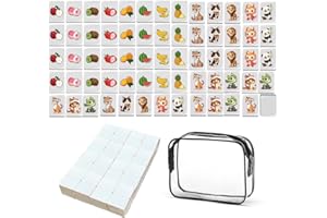 KBIBCK 65 Blöcke Seaside Escape Spiel, 30mm Escape Spiel Blöcke, Seaside Escape Game Blocks Mahjong mit Aufkleber, Obst & Tier Pattern Mahjong, Mini Mahjongs Set für Familie Reise Spiel Partytreffen