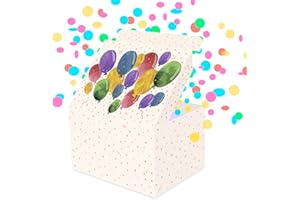FETTIPOP Boîte Cadeau DIY, Coffret Cadeau Explosion Confettis (ballons aquarelles) 18,5 x 14 x 11 cm, pour Elle et Lui, Fêtes, Anniversaires, Mariages, Événements, toute occasion