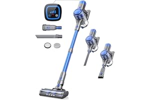 BUTURE PRO Akku Staubsauger 450W/38000pa mit Wandmontierte Ladestation & Automodus & LED-Touchscreen,VC50 Staubsauger Kabellos bis zu 55 MIN Akkulaufzeit, Kabelloser Staubsauger Akku mit Anti-Tangle-Bodenbürste