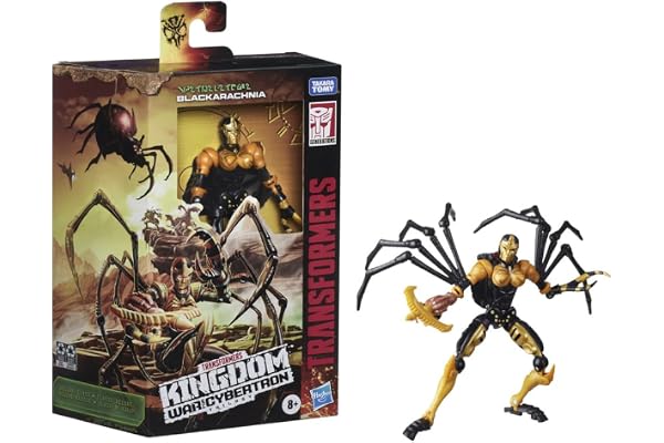 Transformers Generations War for Cybertron - Robot Deluxe Blackarachnia - 14 cm - Jouet Transformable 2 en 1 F0670 Cranberry