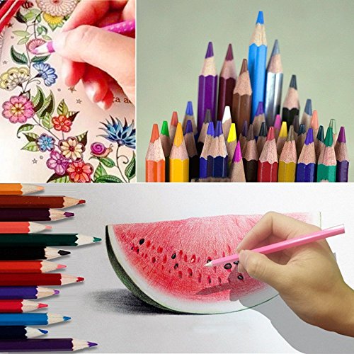 Feelily 72 Farben Aquarell Bleistift Set / Zeichnung Kunst Wasserlösliche Buntstifte Supplies Roll UP Waschbare Leinwand Bleistift wickeln für Artist Sketch, Aufrollbare Canvas Pencil Case Included - 6