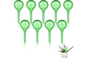 ALTcompluser 10 Pcs Plant Watering Bulbs, 5cm Plastic Watering Globes, Automatic Self-Watering Waterers System for Indoor Outdoor Plants (Green)