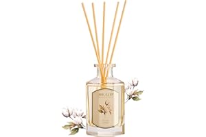 Airkeep Profumatore per Ambienti Clean Linen, 180ml Diffusore Profumo Ambiente con 8 Bastoncini di Fragranza, Diffusore di Fragranze per Bagno, Appartamento, Decorazione della Casa