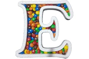 DecoPorex – Letra E para Candy Bar de 19Cm de Altura y 2Cm de Profundidad en poliestireno