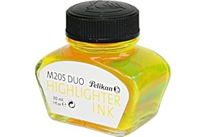 Pelikan 344879 - Tinta para pluma estilográfica 4001, frasco de vidrio de 30 ml, color amarillo fluorescente, en caja de regalo