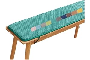 ILIEMAO Cojin para Banco Exterior Interior Cojín de Silla de Terraza Garden Chair Cushions Cojin Jardin Cojin de Banco Cojines para Bancos para Balcón Palet Comedor Columpios Cocina Oficina e3(Dark Green,70x3