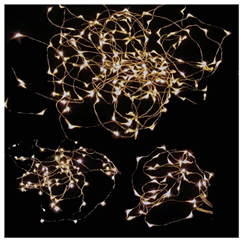 K7plus® LED Lichterkette – 20/40 / 100 LED – warmweißes Licht mit Batterie – biegsamer Draht für die perfekte Dekoration