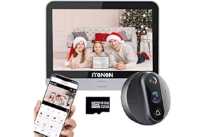 iTenen Wifi Senza Fili Spioncino Digitale Porta WiFi Campanello con MicroSD da 32GB,3.0MP Telecamera la Porta anteriore con monitor 4.3" pollici,Allarme al telefono cellulare,PIR