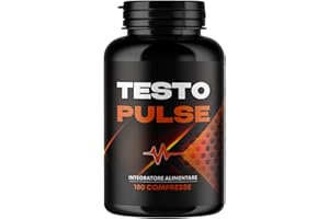 VULCANO DESIGN TESTO PULSE | 180 Compresse | Azione Booster Rapida e Potente | Aumento Massa Muscolare Uomo I Alto dosaggio di Tribulus Terrestris, Maca Peruviana, Ashwaganda e ZMA, Testo Pulse