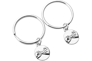 Jovivi Partner-Anhänger Kleiner Finger Versprechen Charm Freundschaft Schlüsselanhänger Geschenk für Paare & Verliebte