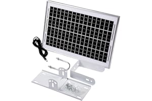 AFTERTECH Module photovoltaïque 10 W 24 V - Panneau solaire - Monocristallin 10 W 36 V Idéal pour systèmes 24 V avec connecteur DC5521 - Dimensions 234 x 349 x 16 mm - Support ftv36 v10 W