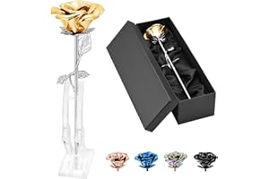 QGJNSGC Pink Flower Keepsake Urn for Human Ashes, Memorial Urn Locket with Long Stem Colourful Rose Flower