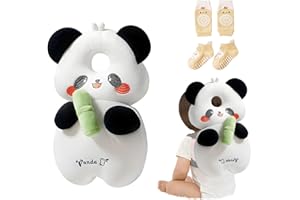 Bambebe Bébé Protection de la Têt Securite Casque Bebe Anti Choc Protection Baby Head Protector Casque Protection Bébé Protection Tête Enfant Sac à Dos Tout-Petits(Panda)