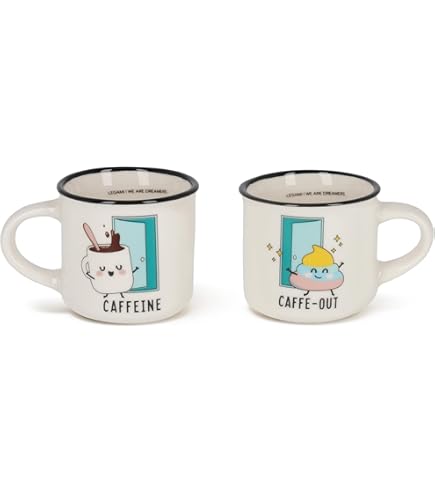 Set Di 2 Tazzine Da Caff&egrave; Fiat 500 - Porcellana, Design Ufficiale, Lavabile In Lavastoviglie