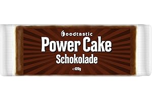 Foodtastic Power Cake Schokolade (10 x 120g) | leckere, saftige Haferriegel | handgemachte Flapjack Energieriegel aus Haferflocken