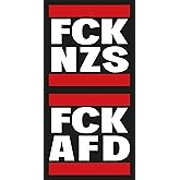 100 Stück - FCK AFD & FCK NZS - Aufkleber - Sticker - Set mit jeweils ...