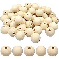Bolas Madera Natural 20mm 50 Cuentas De Madera Natural Redondas 19-20mm Sin Agujero - Para Macramé