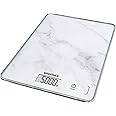 Soehnle Page Compact 300 Electronic Kitchen Scale, Food Scale with 5 kg Capacity and Easy-Read LCD Display in Metric or Imperial, Kitchen Scale for Cooking, Marble Design Surface