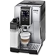De'Longhi Dinamica Plus Perfetto ECAM370.85.SB, Coffee Bean Machine, Espresso Coffee Maker with LatteCrema System for Automatic Cappuccino, Dedicated App, Touch Display, Silver/Black