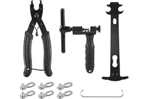 WangLaoWu Kit d'outils de chaîne de vélo STK, Pince à chaîne, dérive-chaîne et jauge de chaîne, Ensemble d'outils de réparation de chaîne pour vélos à 6-11 Vitesses