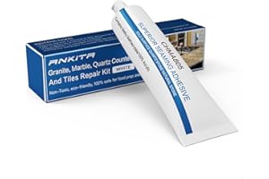 ANKITA Granite, Marble & Quartz Countertop Chip Repair Kit - Fix Nickel, Chips or Scratches to Granite, Marble Porcelain, Corian, Travertine, Quartz and Other Natural Stone and Acrylic Surfaces. (White)