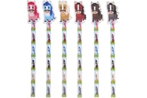 SDM 6 x Horse Pony Pencils & Eraser Tops Girls Party Bag Fillers