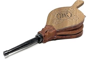 Space Home - Mantice per Camino - Soffietto Fondello per Camino e Barbecue - Legno Naturale - 51 cm