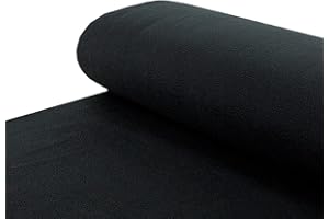 NADELTRAUM Polar Fleece Stoff Antipilling einfarbig schwarz - Meterware ab 25 cm x 150 cm - Stoff zum Nähen