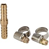 Einhell &Ccedil;ift Taraflı Hortum Bağlama Borusu 9 mm (kompres&ouml;r aksesuarı, sağlam pirin&ccedil;ten yapılmış, basın&ccedil;lı hava hortumları i&ccedil;i