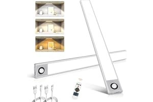 MEKKLEON Lampada da incasso a LED da cucina, 30 cm, 72 LED, con sensore di movimento, 2000 mAh, ricaricabile, funzionamento a batteria, per camera da letto, scale (40 cm-2)