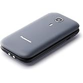 Panasonic KX-TU400EXG 2G, Telefono Cellulare a Conchiglia per Anziani, Pulsante SOS, Chiamata Prioritaria, Resistente agli Ur