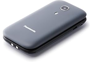 Panasonic KX-TU400EXG - Teléfono Móvil Para Personas Mayores (Botón SOS, Pantalla color TFT 2.4", 450HRS en Reposo, 4HRS de Conversación, Linterna, Cámara, Bluetooth), color Gris