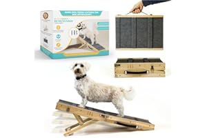 Home Blade Rampa para Perros Pequeños Plegable – 4 Alturas Ajustables y Base Antideslizante – Protege Articulaciones y Facilita Subir a Cama o Sofa – Ideal para Perros Salchicha o Movilidad Reducida