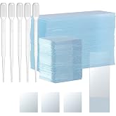 50 Pcs Prepared Microscope Samples and 100 Microscope Slides Glass Cover Microscopes for Research Laboratory Sciences with 5
