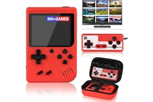 VEOYYA Handheld Game Console, 3.0 Inch Screen, Retro Mini Games Console 500+ Classic FC Games, Support Up to 2 Players & TV Ideal Christmas or Birthday Gift